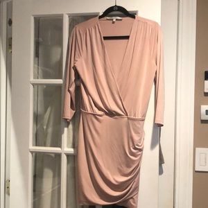 Pale pink fitted dress